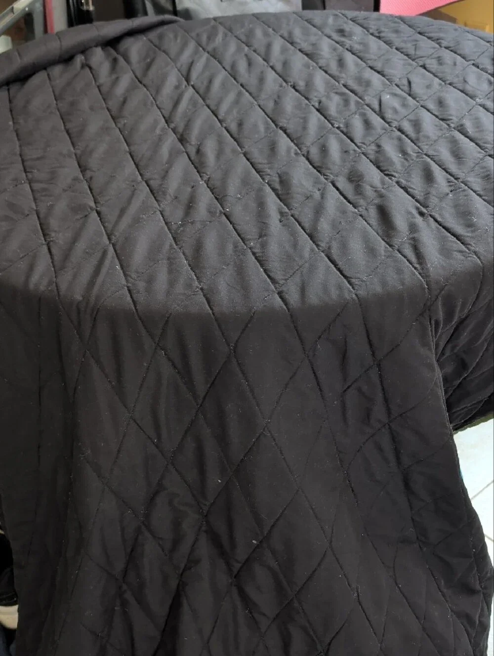 Mercedes Benz Diamond-Quilted Olive Green Throw 52x 75